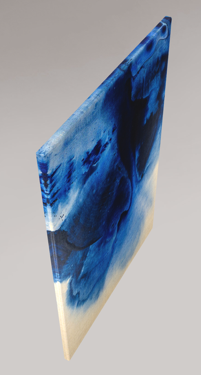 Side view of abstract canvas print by Max Lanzinger.