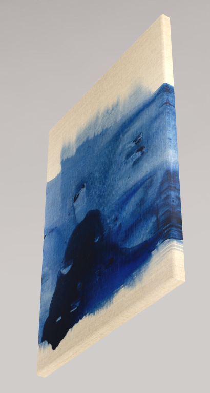 Detailed side view of canvas print by Max Lanzinger